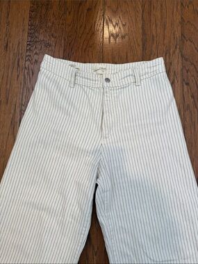 Universal Thread Cream/Navy Stripe Sailor Wide Leg Jean, Sz 10